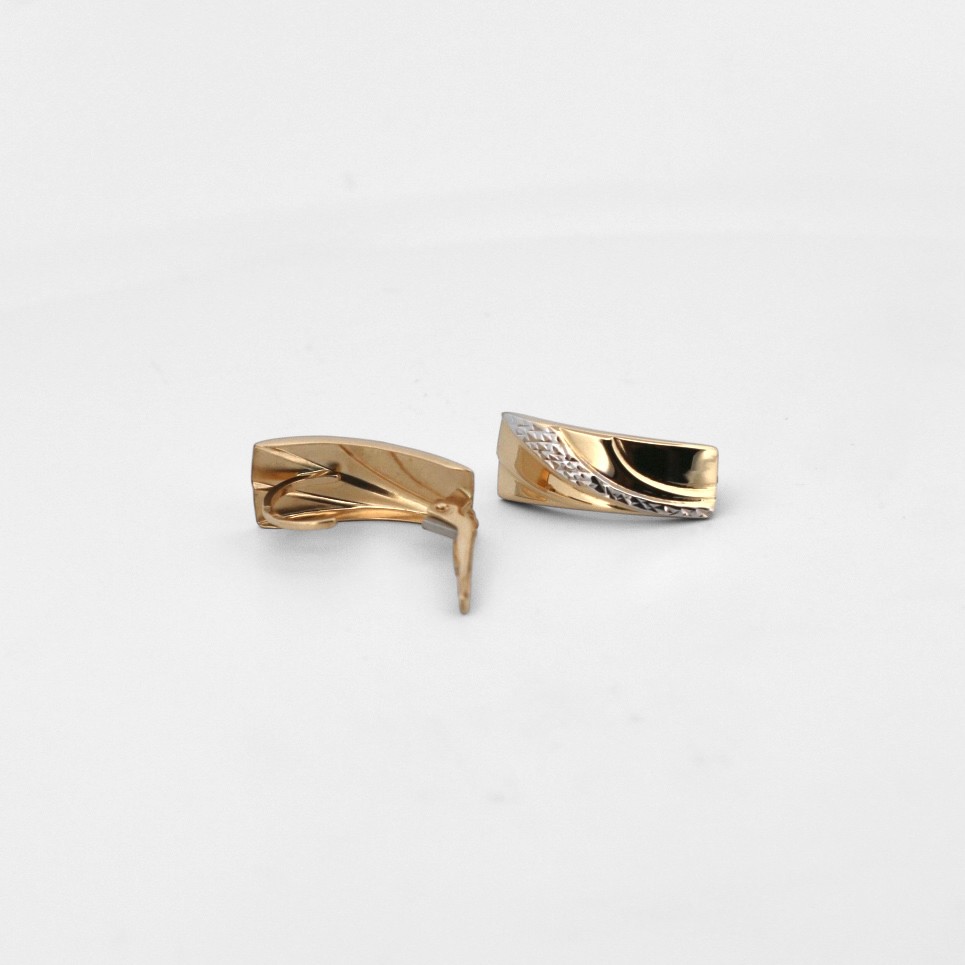 Zlaté náušnice s gravírovaním – Obrázok 2